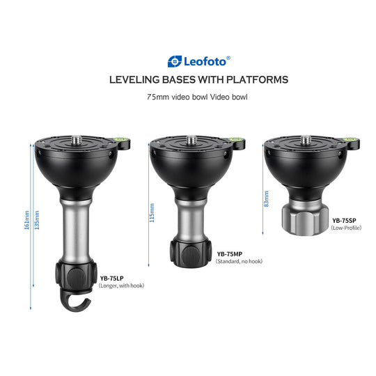 Leofoto YB-75 Leveling Base for 75mm Bowls-