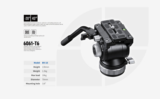 Leofoto BV-15 Video Fluid Head