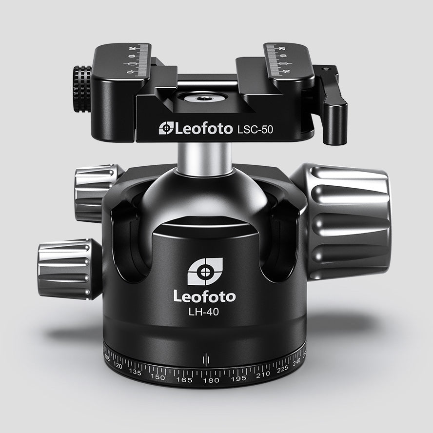 Leofoto LH-40SC Low Profile Ballhead  with Dual Profile Picatinny/Arca Clamp