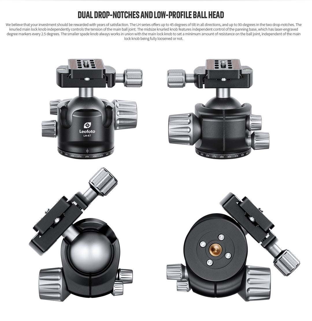 Leofoto LH-47 Low Profile Ballhead