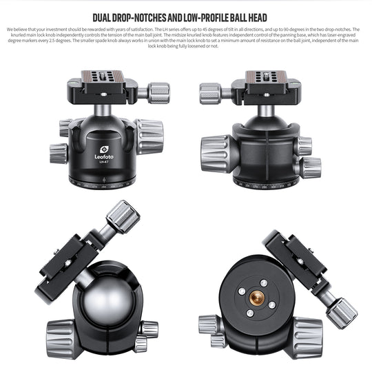 Leofoto LH-47 Low Profile Ballhead