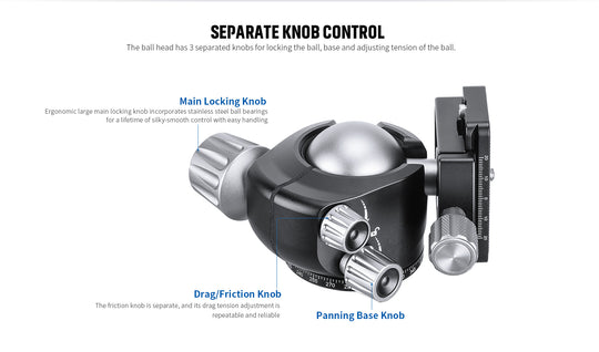 Leofoto LH-47 Low Profile Ballhead