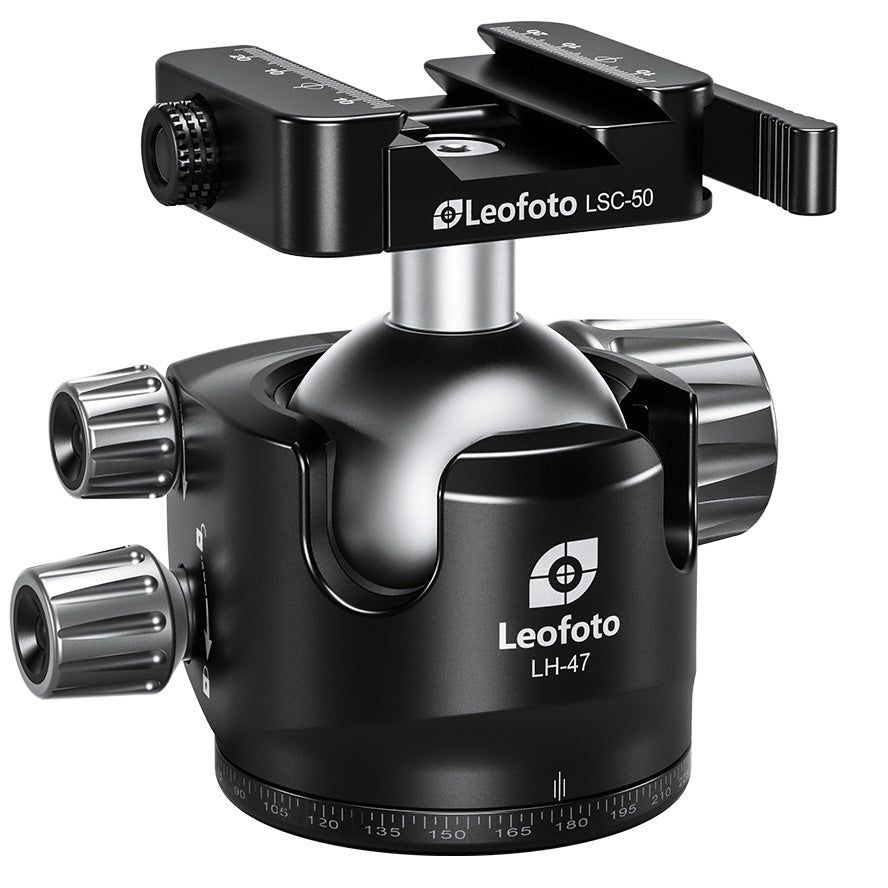 Leofoto LH-47SC Low Profile Ballhead  with Dual Profile Picatinny/Arca Clamp
