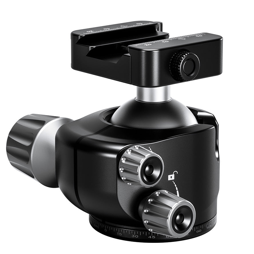 Leofoto LH-47SC Low Profile Ballhead  with Dual Profile Picatinny/Arca Clamp