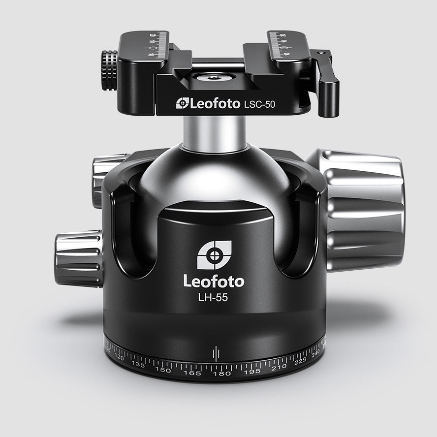 Leofoto LH-55SC Low Profile Ballhead  with Dual Profile Picatinny/Arca Clamp