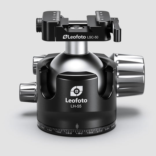 Leofoto LH-55SC Low Profile Ballhead  with Dual Profile Picatinny/Arca Clamp
