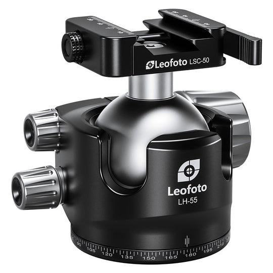 Leofoto LH-55SC Low Profile Ballhead  with Dual Profile Picatinny/Arca Clamp