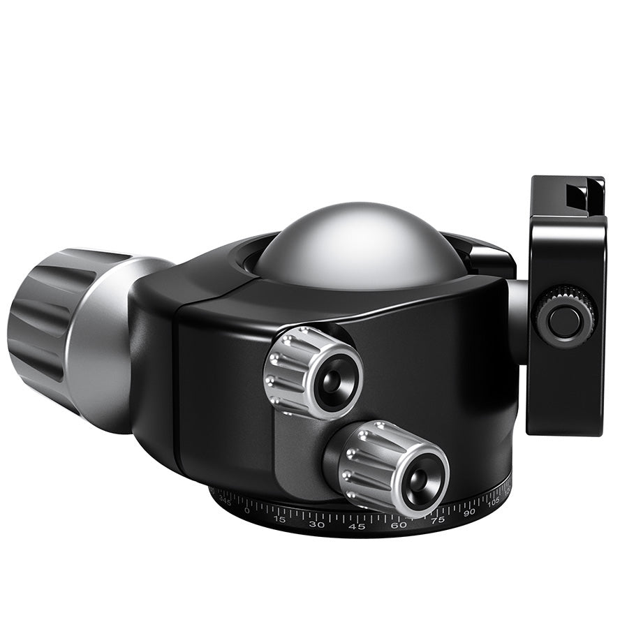 Leofoto LH-55SC Low Profile Ballhead  with Dual Profile Picatinny/Arca Clamp