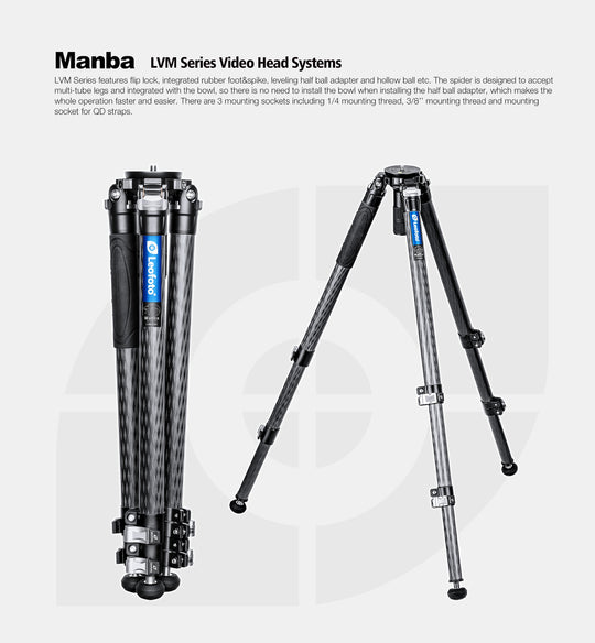 Leofoto LVM-323C + BV-15 Video Tripod Kit