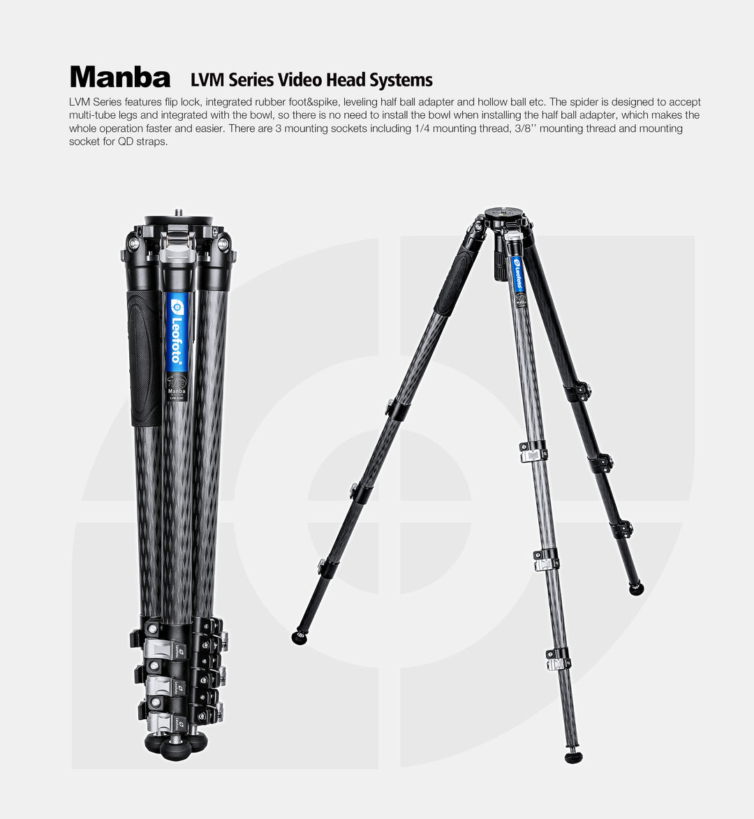 Leofoto LVM-324C + BV-15 Video Tripod Kit