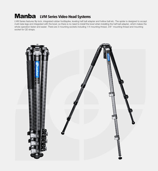 Leofoto LVM-324C + BV-15 Video Tripod Kit