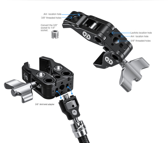 Leofoto MC-60 Travel Clamp