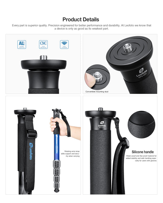 Leofoto MPQ-325C Carbon Fiber Monopod