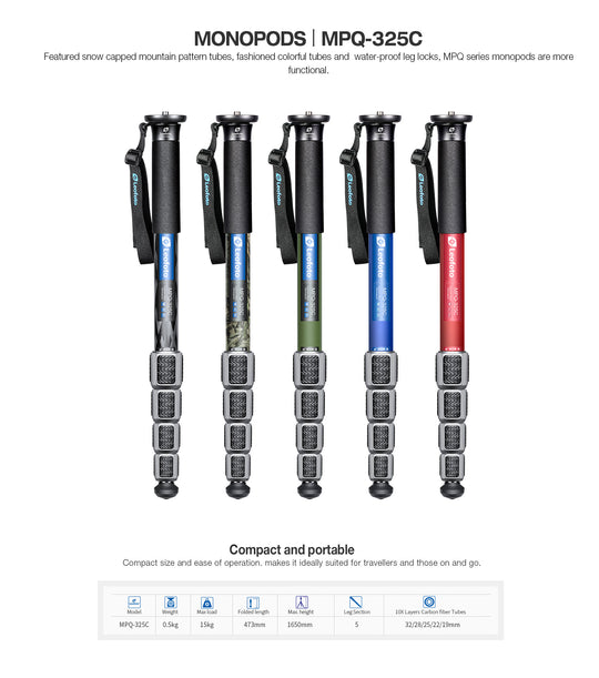 Leofoto MPQ-325C Carbon Fiber Monopod