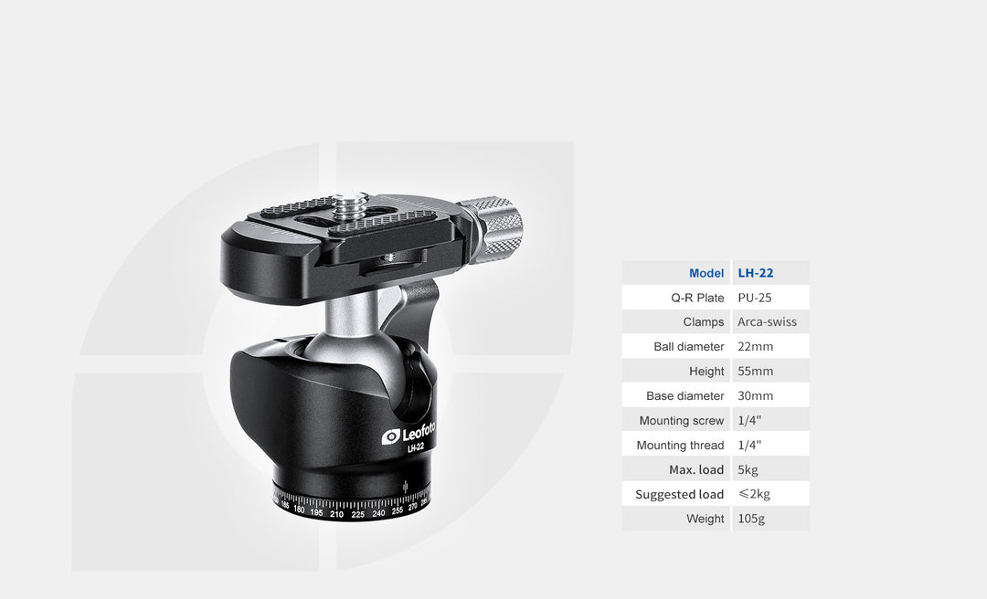 Leofoto MT-02C and LH-22 Mini Tripod Kit