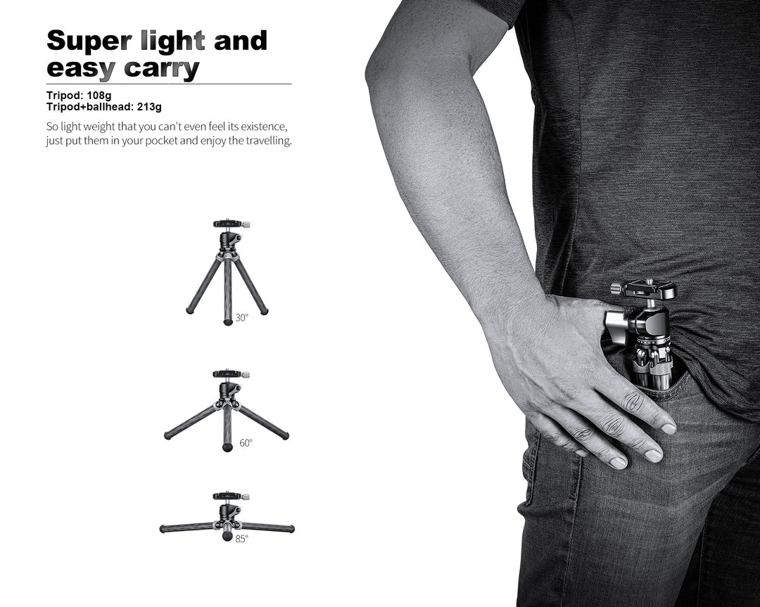 Leofoto MT-02C and LH-22 Mini Tripod Kit