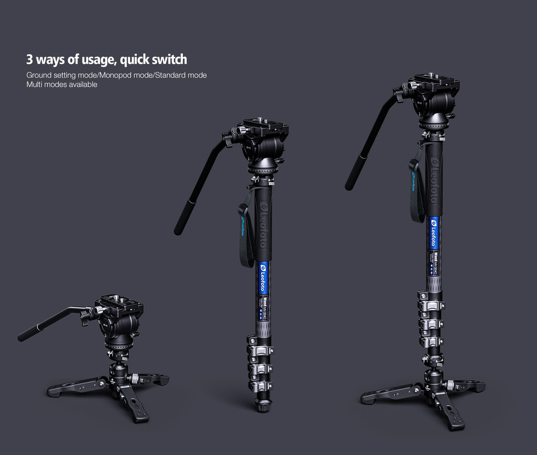 Leofoto MV-324C + VD-03 Video Monopod Kit