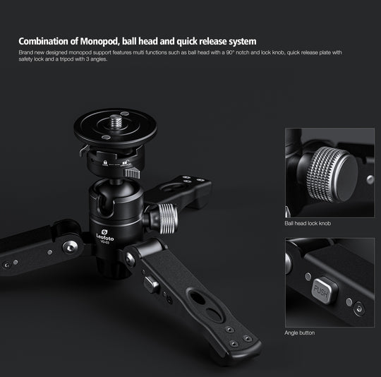 Leofoto MV-324C + VD-03 Video Monopod Kit