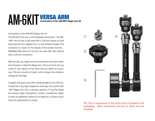 Leofoto Magic Arm AM-6 Kit