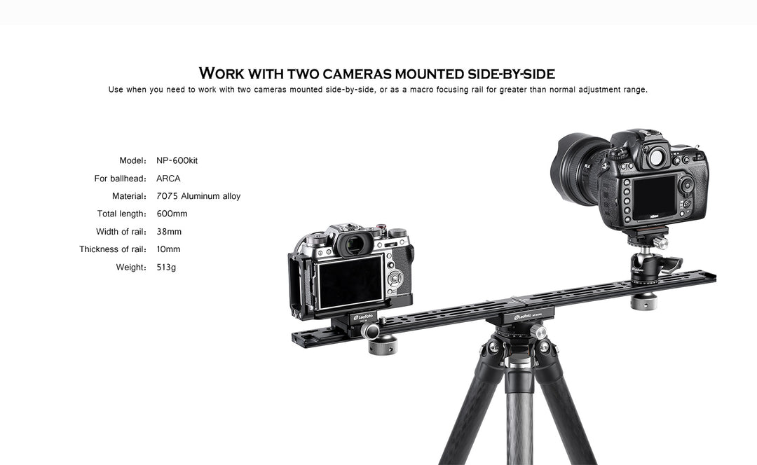 Leofoto NP-600 Kit XXL Arca Rail
