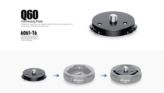 Leofoto Q60 Quicklink Plate