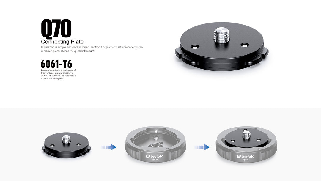 Leofoto Q70 Quicklink Plate