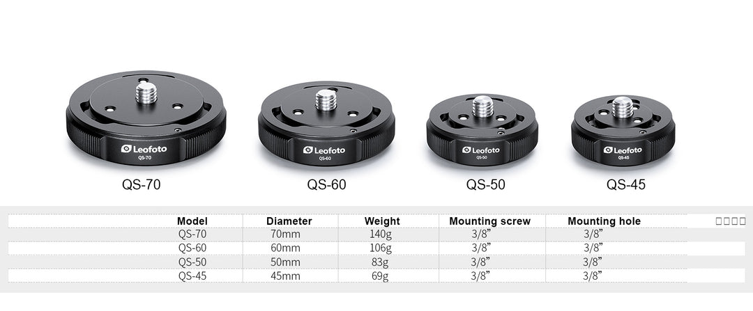 Leofoto QS-50 Quicklink Base and Plate Set