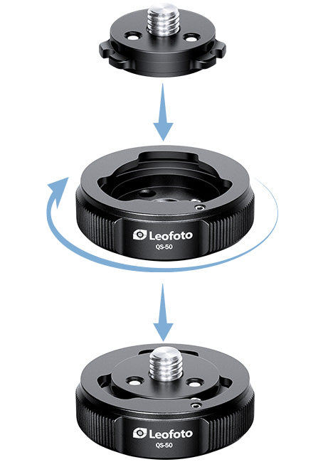 Leofoto QS-50 Quicklink Base and Plate Set