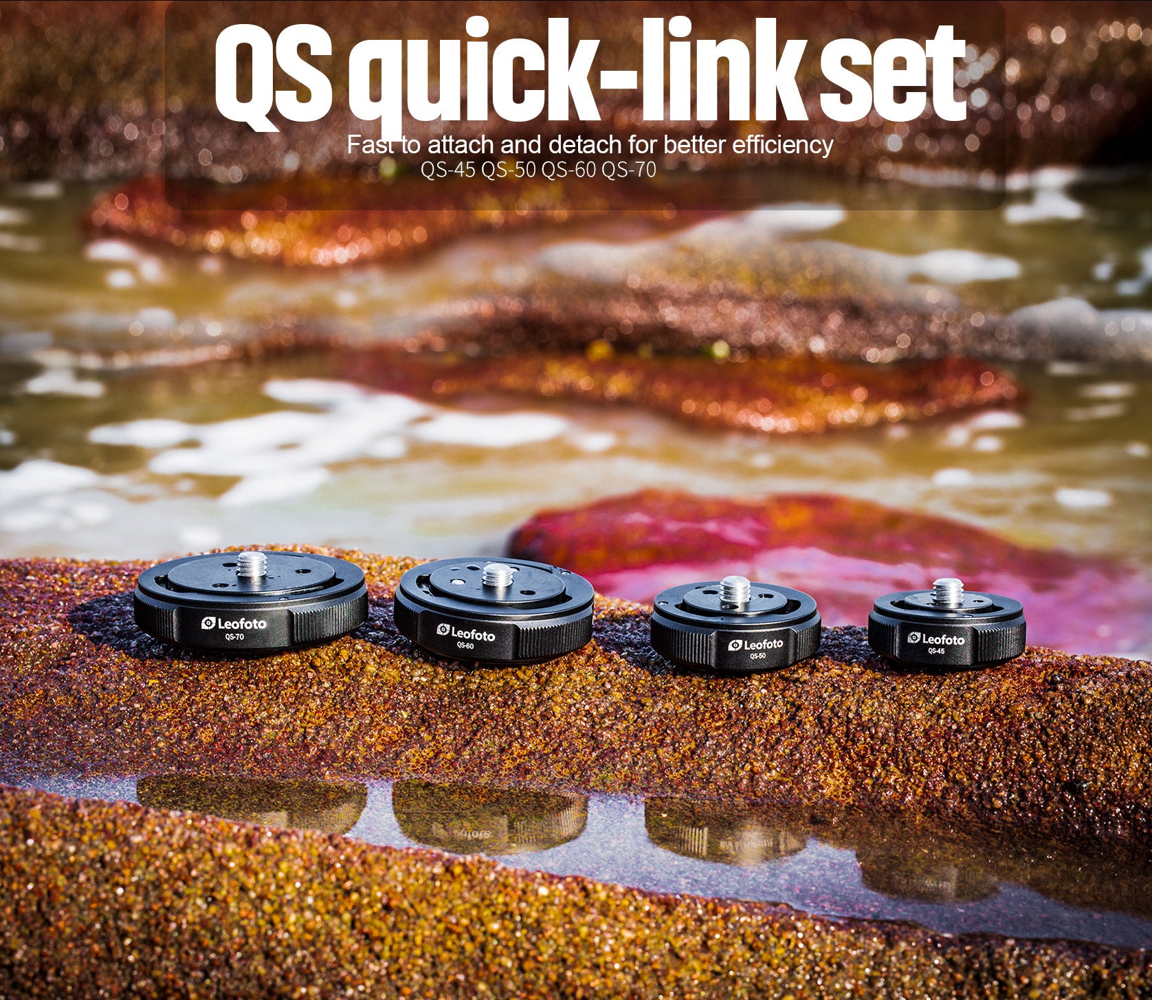 Leofoto Set Di Collegamenti Rapidi QS-70 - Acquista Su - Foto 2