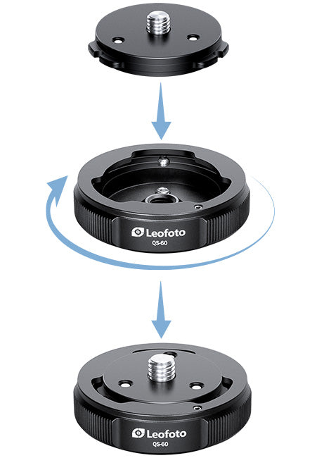 Leofoto QS-60 Quicklink Base and Plate Set