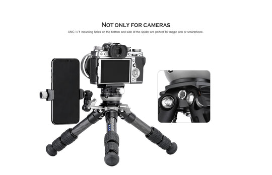Leofoto Ranger Leveling LS-223CEX + RH-0 Carbon Fiber Tripod Kit