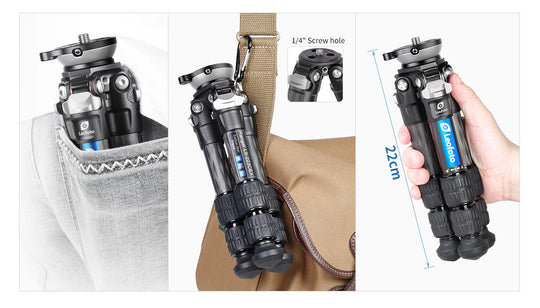Leofoto Ranger Leveling LS-223CEX + RH-0 Carbon Fiber Tripod Kit