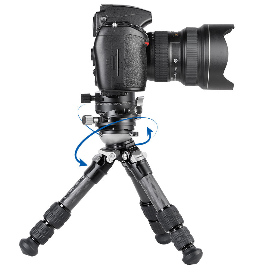 Leofoto Ranger Leveling LS-223CEX + RH-0 Carbon Fiber Tripod Kit