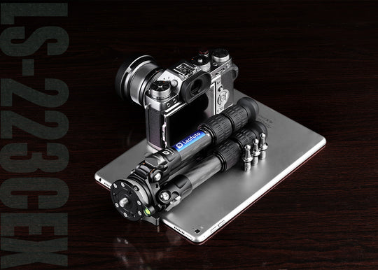 Leofoto Ranger Leveling LS-223CEX + RH-0 Carbon Fiber Tripod Kit
