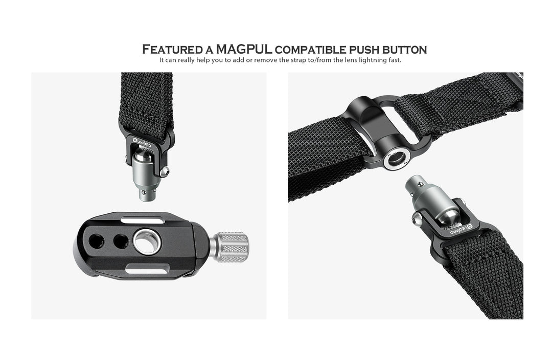Leofoto SP-01 + DC-22Q Quick Detach Shoulder Strap