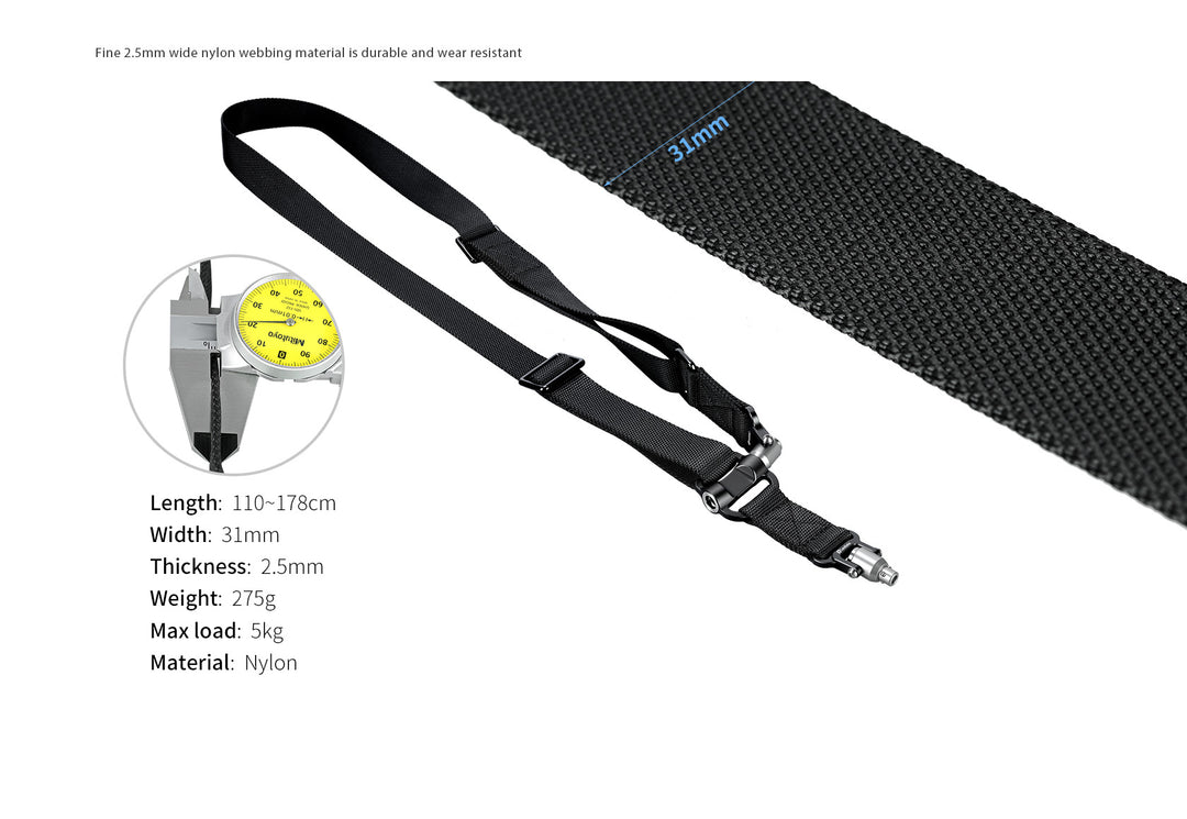Leofoto SP-01 + DC-22Q Quick Detach Shoulder Strap