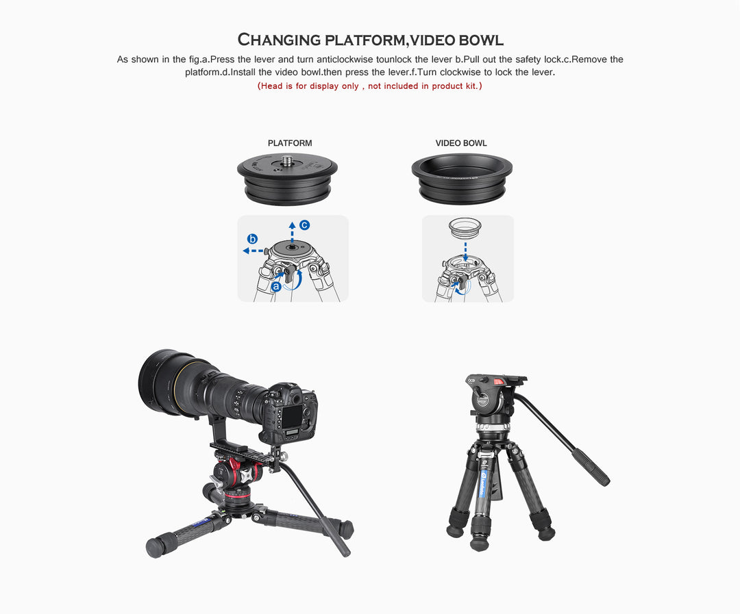Leofoto Summit LM-402C Carbon Fiber Tripod Kit