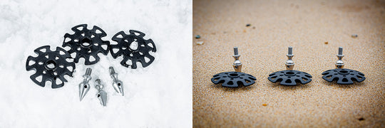 Leofoto TFW Tripod foot spikes with snow shoes (set of 3)