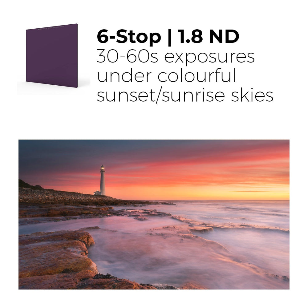 NiSi Filters 100mm Explorer Nano IRND 1.8 | 6-Stop | ND64-