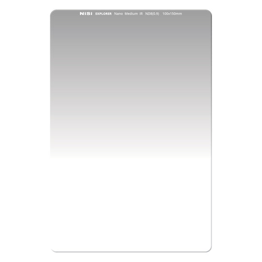 NiSi 100mm Explorer Medium Graduated Nano IR ND Filter 0.9 | 3-Stop | ND8