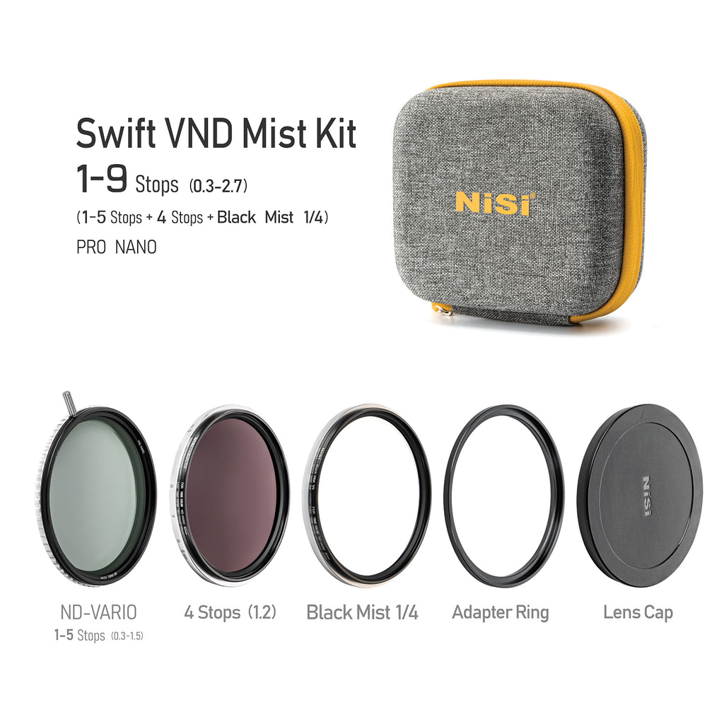 もお付けしますNiSi Swift VND Mist Kit 1-9 Stops 67mm